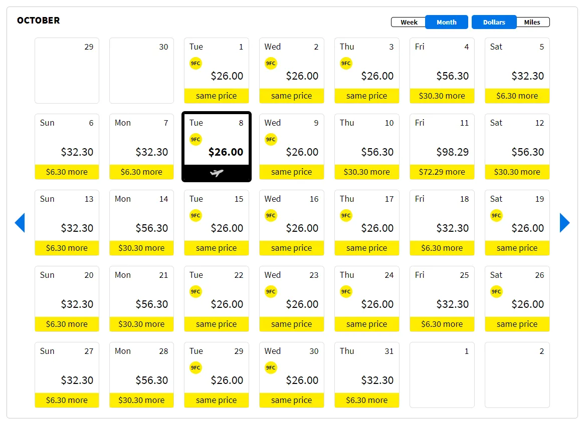 Spirit Airlines Low Fare Calendar 2023 24 Get the Best Deals